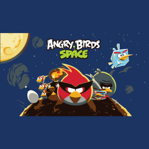Angry Birds Space logo vector free