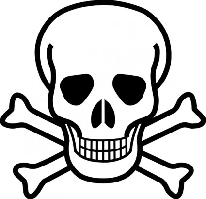 Skull And Crossbones logo vector free