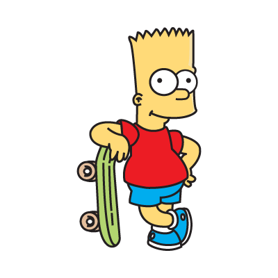 Bart en monpatin logo vector free