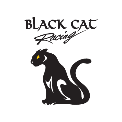 Black Cat Racing logo vector free