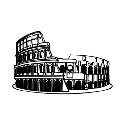 Colosseo roma logo vector free