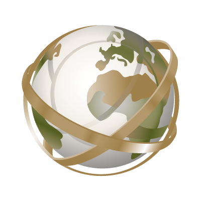 Globe tracing logo vector free download