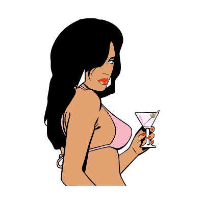 GTA Vice City Woman logo vector