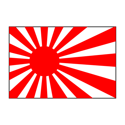 Flag of Japan old vector logo