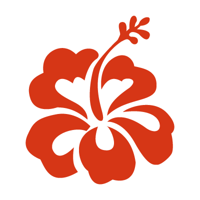 Hibiscus flower vector logo free