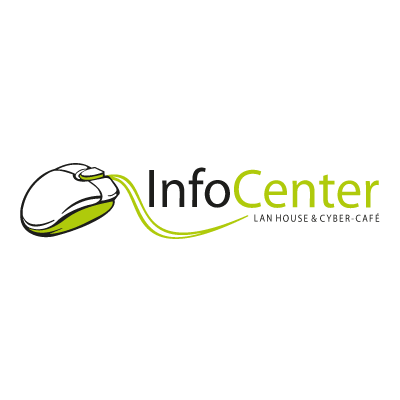 InfoCenter Lan House e Cyber Cafe vector logo