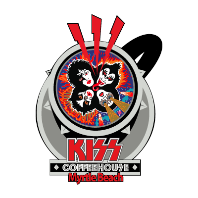 KISS Rock N’ Roll Over Coffee cup vector logo