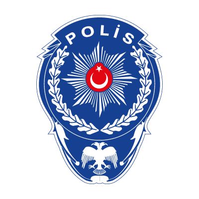 Polis Yildizi Beyaz Defneli vector logo free