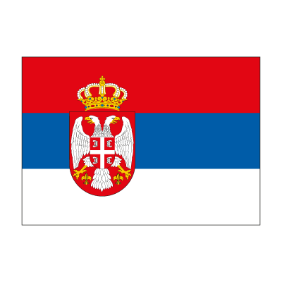 Flag of Serbia vector free download