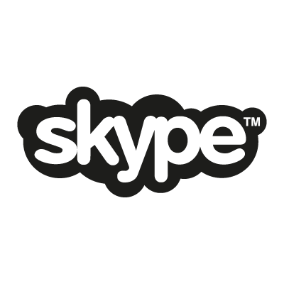Skype black vector logo free download