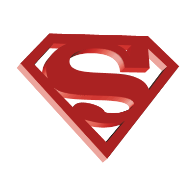 Superman 3D vector logo free download