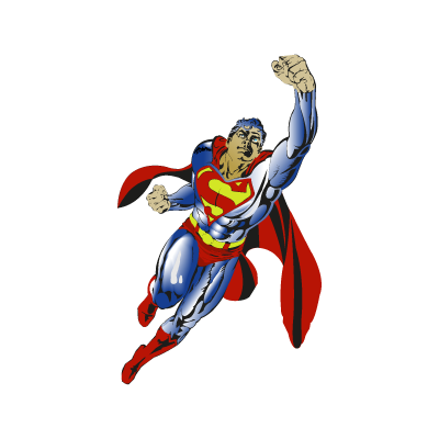 Superman flying vector logo free download