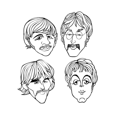 The Beatles band vector logo free