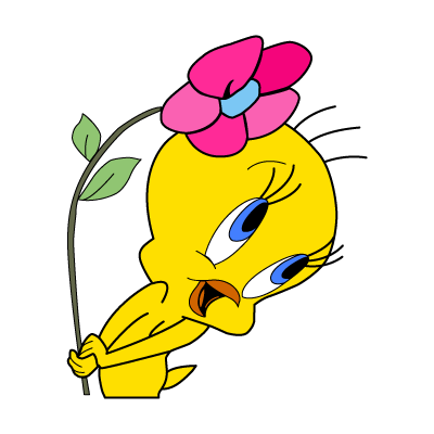 Tweety Flower vector free download