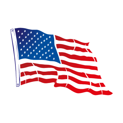 Flag of USA Flying vector logo