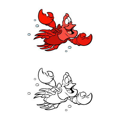 The little mermaid – Sebastian vector free download