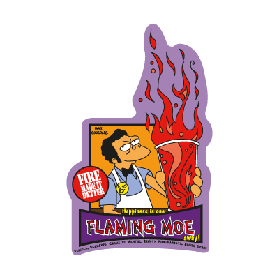 The Simpsons  Flaming Moe vector free