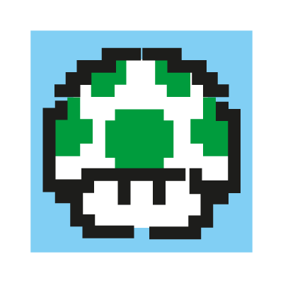 1-up mushroom vector logo download free