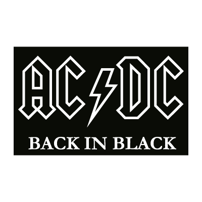 AC DC black vector logo download free