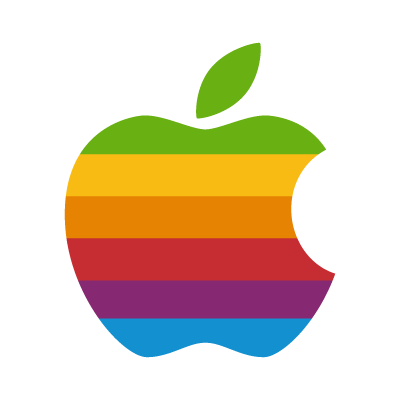 Apple Computer logo vector rainbow