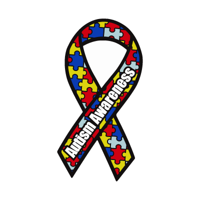 Autism Awareness Ribbon vector logo download free