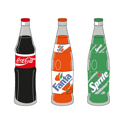Coca-Cola 3 Products vector logo