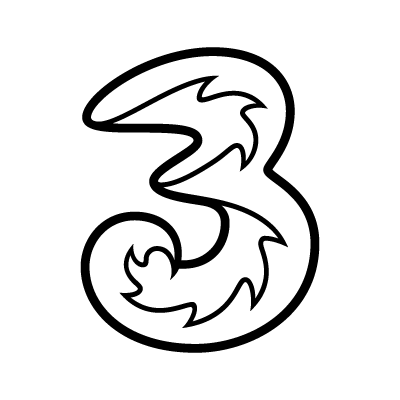 Three UK logo vector