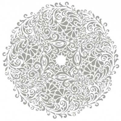Floral round background Tattoo logo
