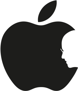 Apple With Steve Jobs Face Logo PNG + Vector
