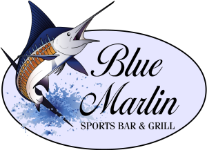 Blue Marlin Cafe Vector Logo + PNG