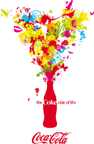 Coca-Cola Color Splash PNG + Vector