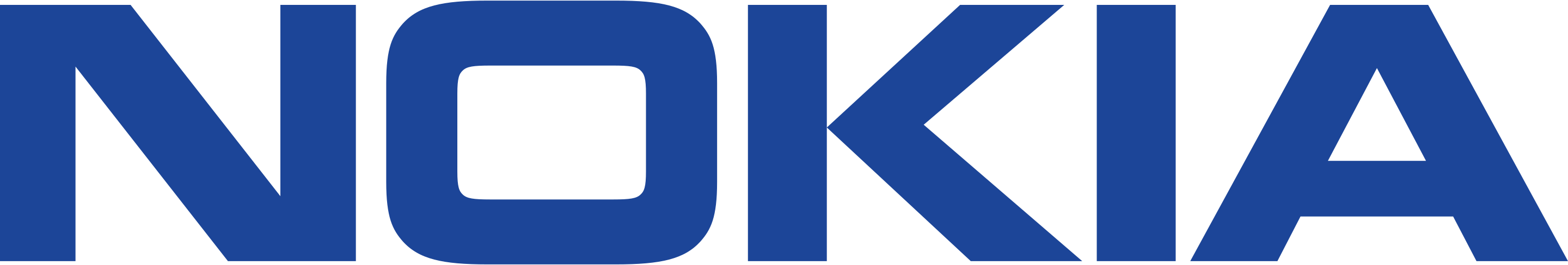 The logo of the Finnish telecommunications company, Nokia Corporation.