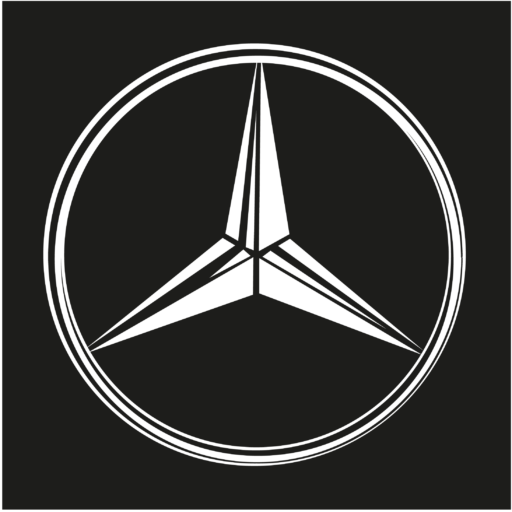 Mercedes-Benz logo icon (white) vector