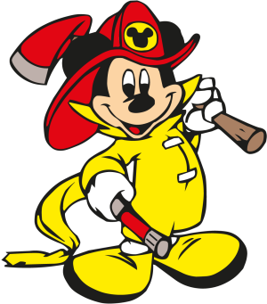 Mickey Mouse Fireman vector