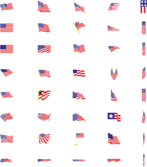 Free American Flag (wave) Vector Files