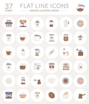 Free Coffee Flat Icon vector