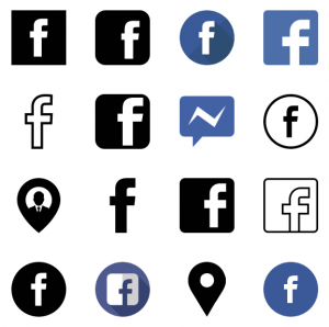 50 Facebook icons vector