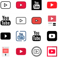 100 Youtube icons vector free download
