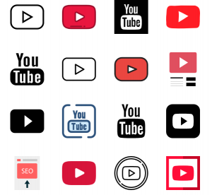 100 Youtube icons vector free download