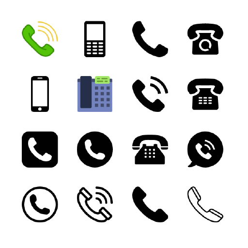 30 Telephone vector icons