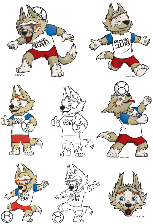 Zabivaka mascot Editable Vector Files (EPS)
