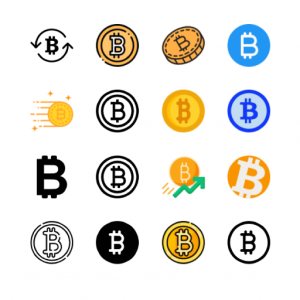 50 Bitcoin icons vector .svg