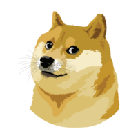 Dogecoin shiba vector (.EPS + .SVG + .PDF) for free download