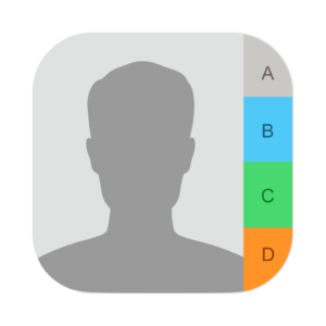 iOS contacts icon vector