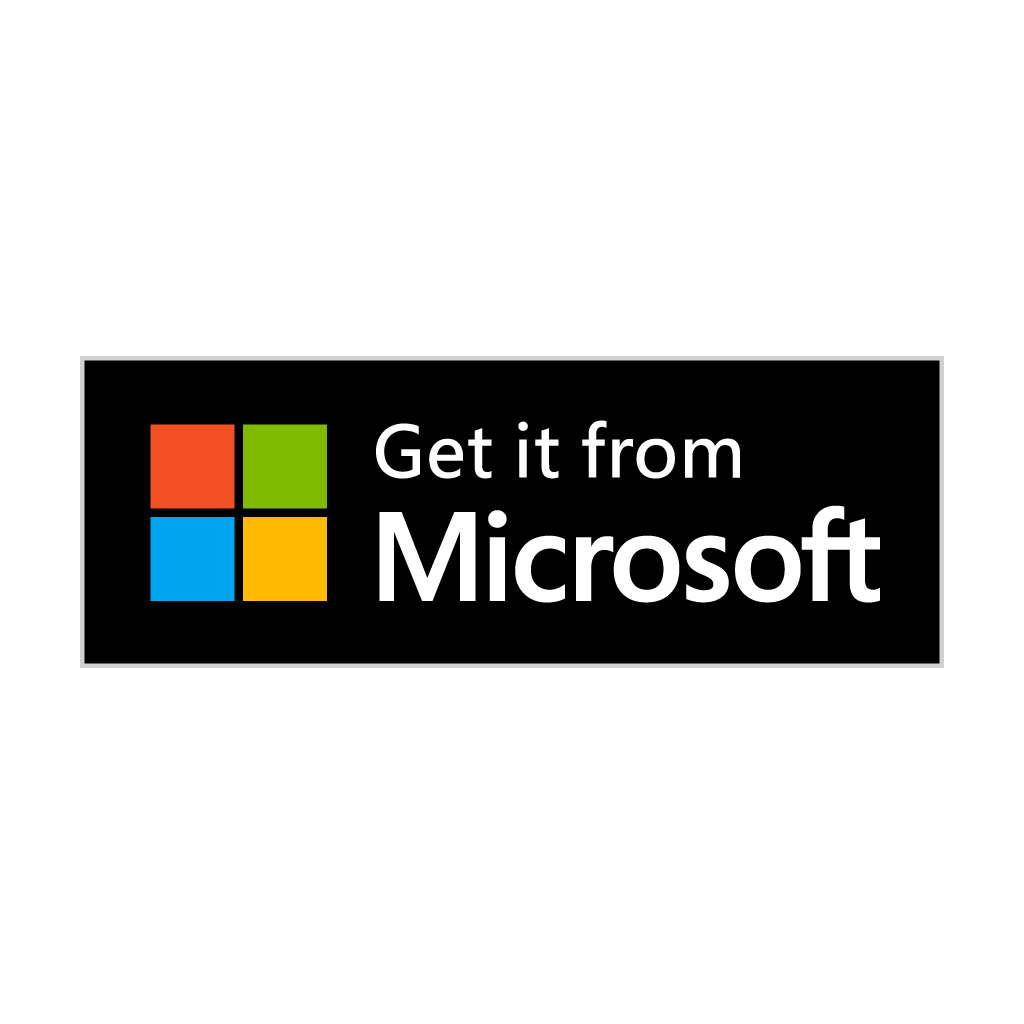 Microsoft Store badge vector (.AI + .SVG + .CDR) for free download