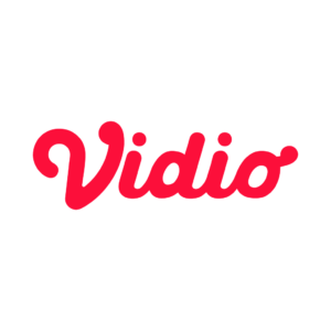 Vidio video streaming service logo vector