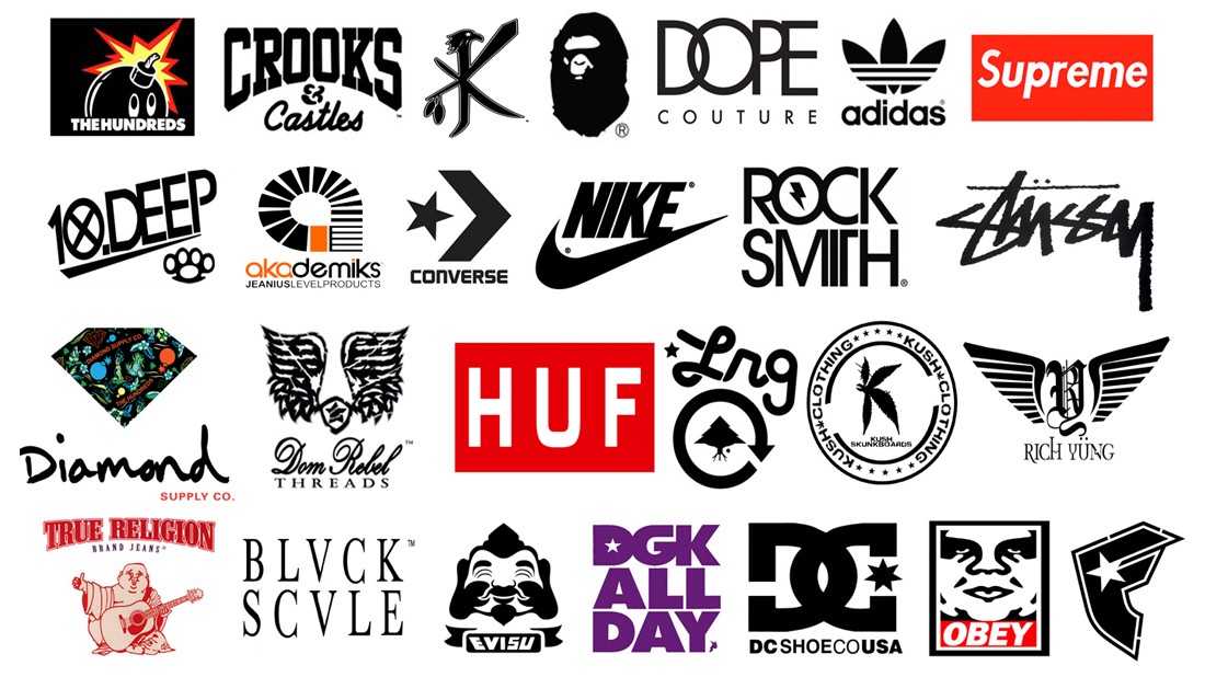 Clothing brand logos vector