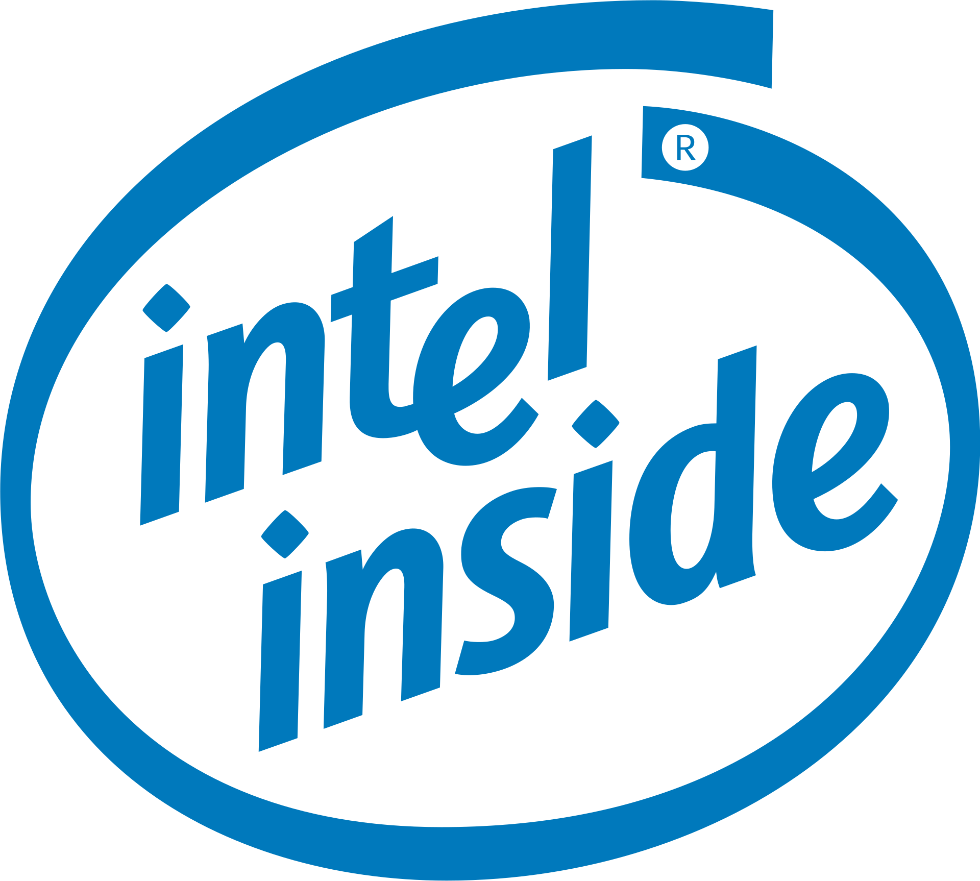Intel Inside logo 2003 to 2006