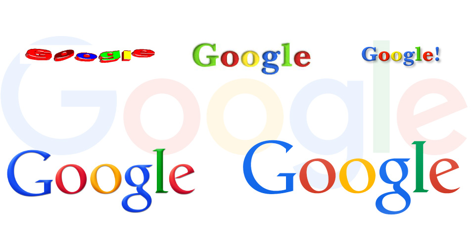 Google logo history from 1997 - present