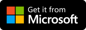 Microsoft Store app badge vector
